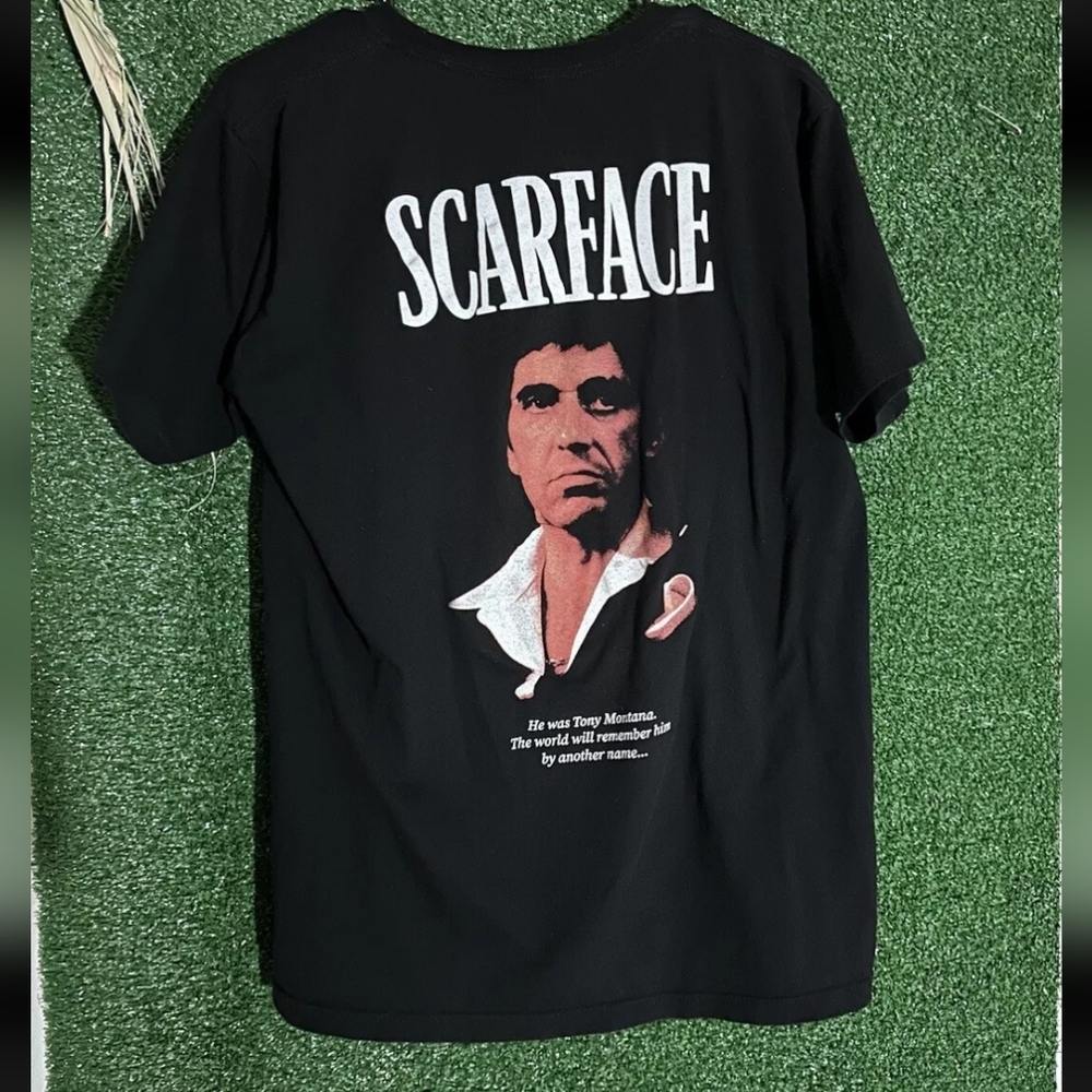 ORIGINAL VINTAGE HE WAS TONY MONTANA SCAREFACE SHIRT SIZE:M